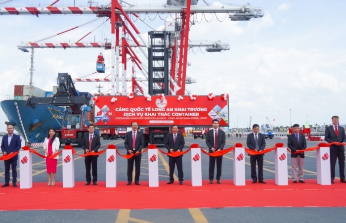 Cảng Quốc tế Long An  hợp long 7 cầu cảng và khai trương dịch vụ khai thác hàng container