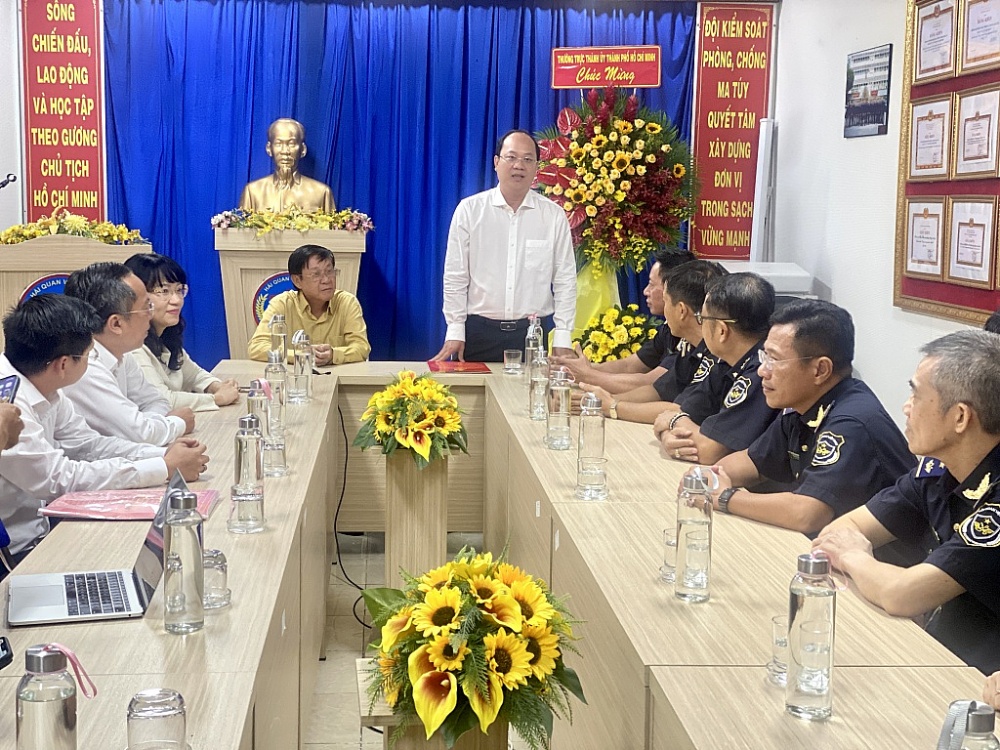 Lãnh đạo Thành ủy TPHCM thăm Đội Kiểm soát phòng, chống ma túy thuộc Cục Hải quan TPHCM
