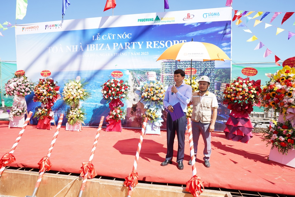 Tập đoàn Flamingo làm lễ cất nóc và ra mắt hai công trình quan trọng của dự án tại Thanh Hoá