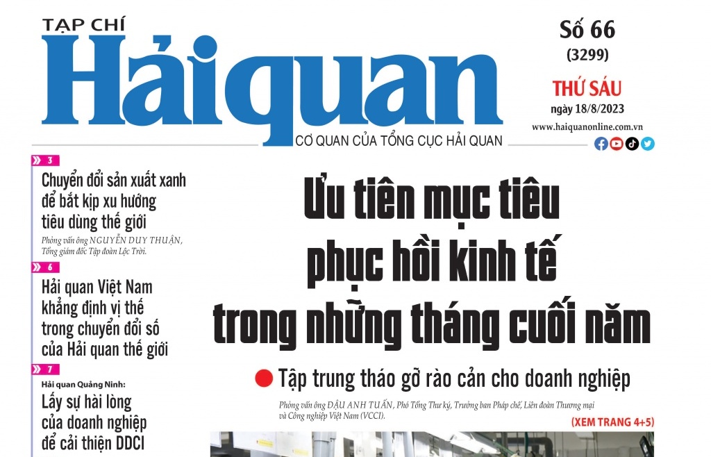 Những thông tin hấp dẫn trên Tạp chí Hải quan số 66 phát hành ngày 18/8/2023