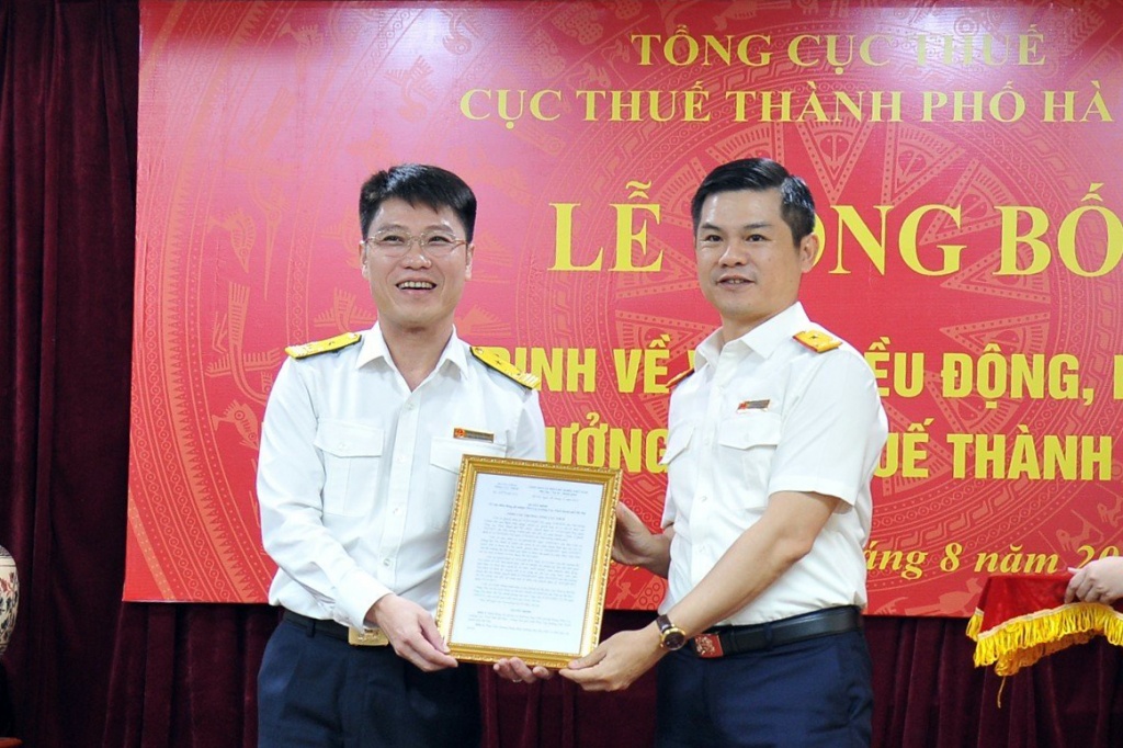 Ông Trần Quang Hưng được bổ nhiệm làm Phó Cục trưởng Cục Thuế TP Hà Nội