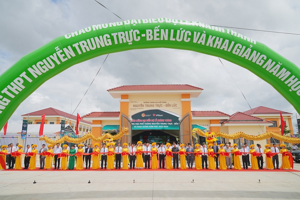 Ngôi trường tại Long An do VPBank tài trợ khánh thành đúng ngày đầu năm học mới