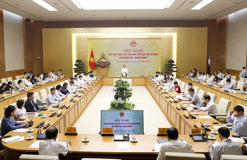 Phó Thủ tướng Chính phủ Lê Minh Khái đã chủ trì cuộc họp. Ảnh: VGP
