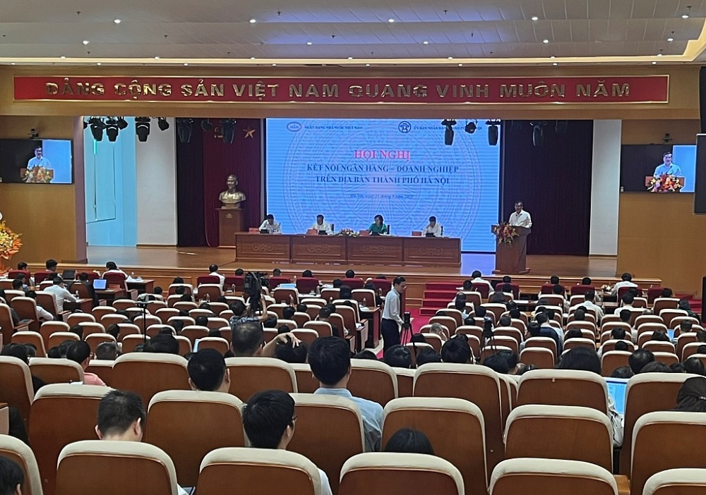 Hội nghị Kết nối Ngân hàng – Doanh nghiệp trên địa bàn thành phố Hà Nội. Ảnh: H.D