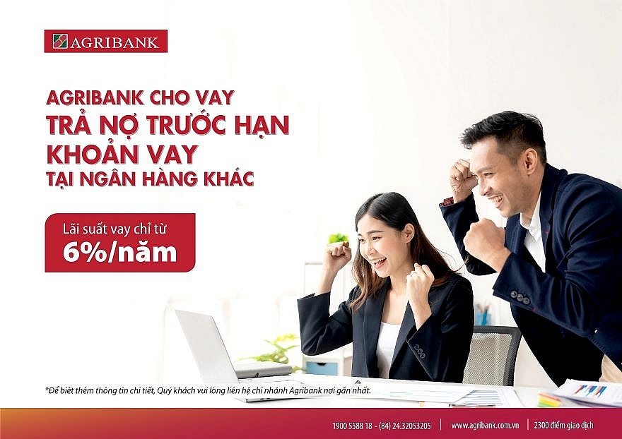 Agribank cho vay trả nợ trước hạn khoản vay tại các  ngân hàng khác