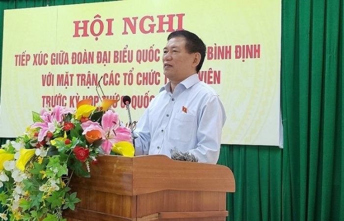 Bộ trưởng Hồ Đức Phớc tiếp xúc cử tri tỉnh Bình Định trước kỳ họp Quốc hội thứ 6