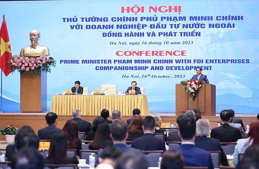 Hội nghị Thủ tướng Chính phủ với cộng đồng doanh nghiệp có vốn đầu tư nước ngoài tại Việt Nam (FDI) 