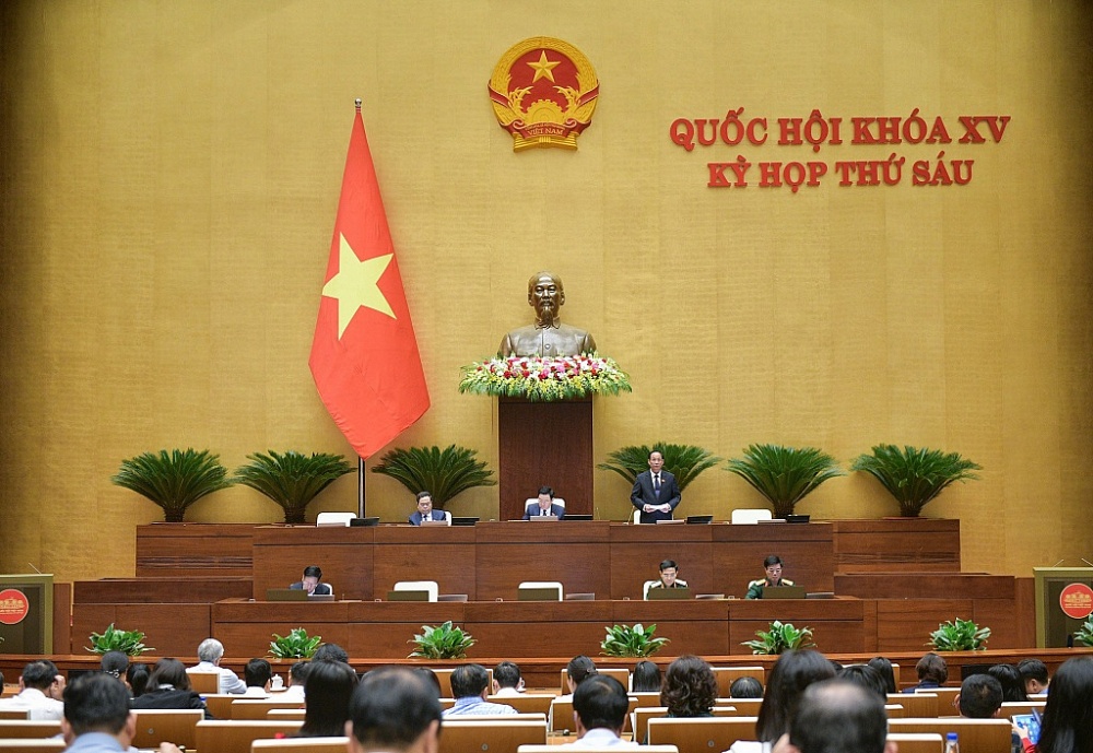 Phó Chủ tịch Trần Quang Phương điều hành nội dung Phiên họp. Ảnh: Quochoi.vn