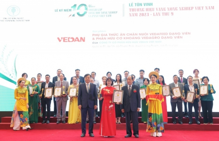 Sản phẩm của Vedan Việt Nam được vinh danh "Thương hiệu vàng nông nghiệp Việt Nam 2023"