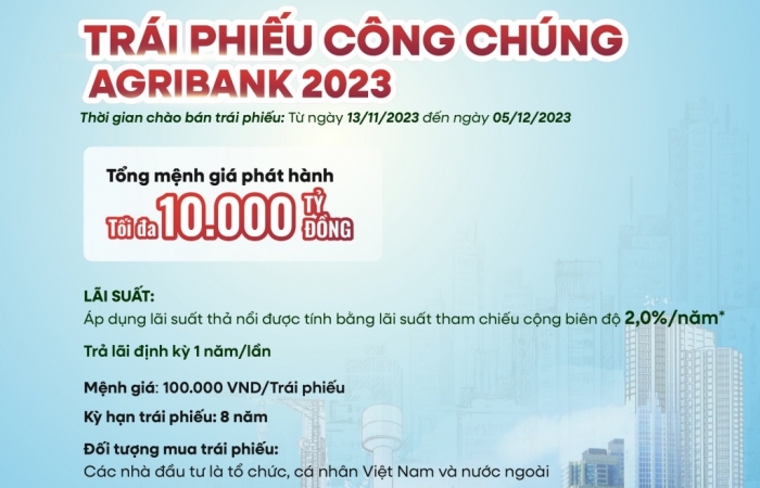 agribank phat hanh 10000 ty dong trai phieu ra cong chung nam 2023