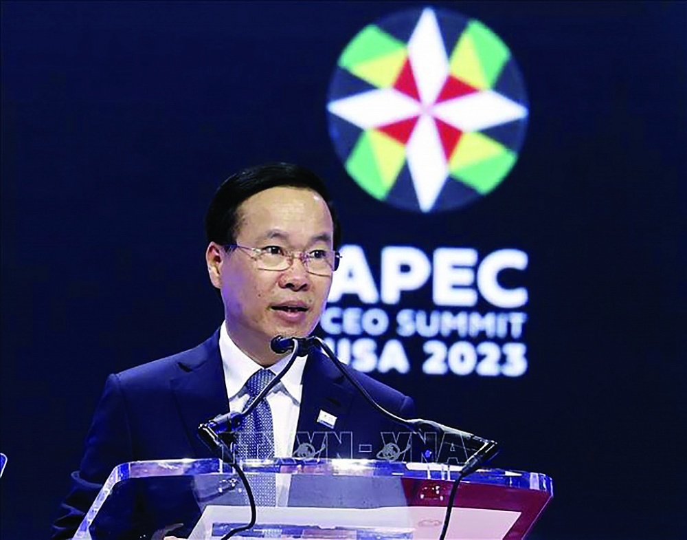 Chủ tịch nước Võ Văn Thưởng phát biểu tại Hội nghị Thượng đỉnh Doanh nghiệp APEC.