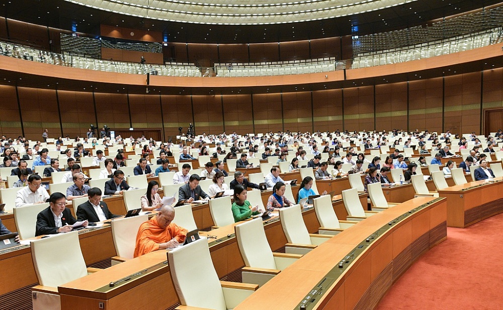 Các đại biểu Quốc hội đánh giá cao công tác rà soát, chỉnh sửa của dự thảo Luật. Ảnh: Quochoi.vn