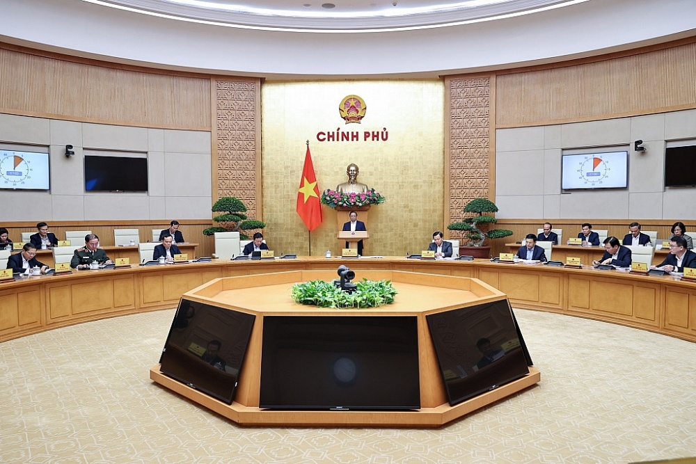 Thủ tướng Phạm Minh Chính chủ trì phiên họp Chính phủ thường kỳ tháng 11/2023. Ảnh: VGP