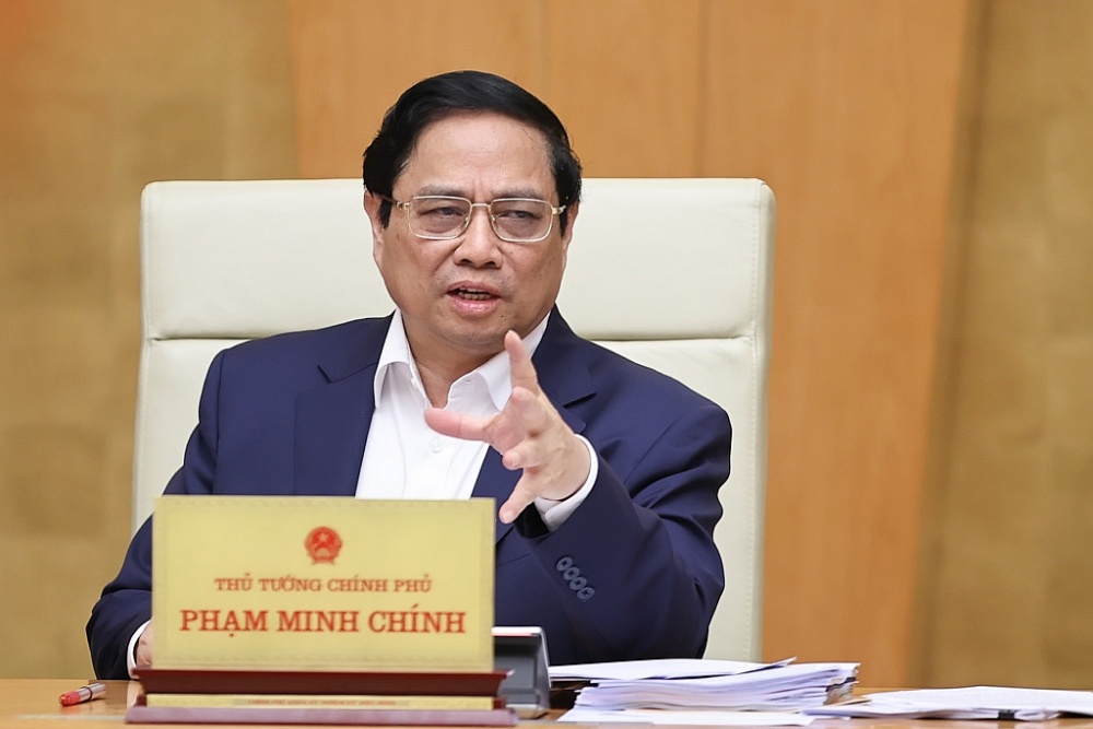 Thủ tướng Phạm Minh Chính đặc biệt lưu ý thúc đẩy các động lực tăng trưởng mới, phấn đấu đạt cao nhất các chỉ tiêu, mục tiêu năm 2023. Ảnh: VGP