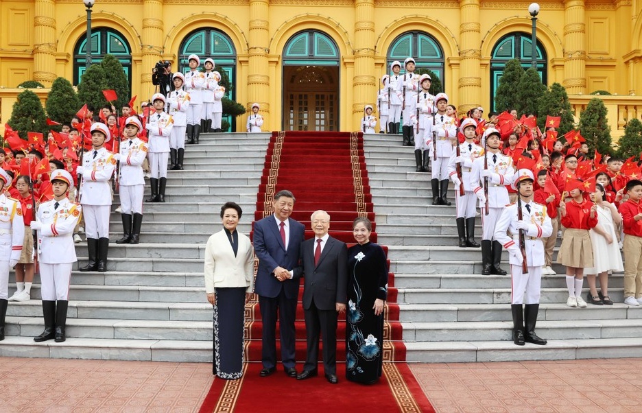 Tổng Bí thư chủ trì lễ đón chính thức Tổng Bí thư, Chủ tịch nước Trung Quốc