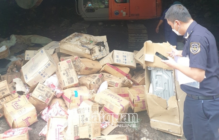 Hải quan Hà Tĩnh tổ chức tiêu hủy hàng hóa vi phạm hành chính bị tịch thu