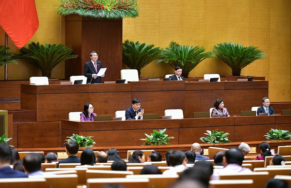 Phó Chủ tịch Quốc hội Nguyễn Đức Hải điều hành phiên họp. Ảnh: Quochoi