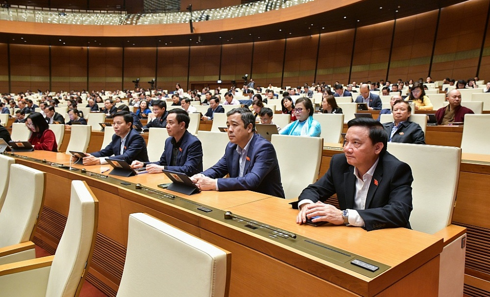 Quốc hội thảo luận về bổ sung Kế hoạch đầu tư công trung hạn vốn ngân sách trung ương giai đoạn 2021-2025. Ảnh: Quochoi.vn