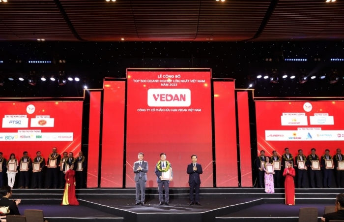 Vedan Việt Nam được vinh danh Top 500 doanh nghiệp lớn nhất Việt Nam năm 2023