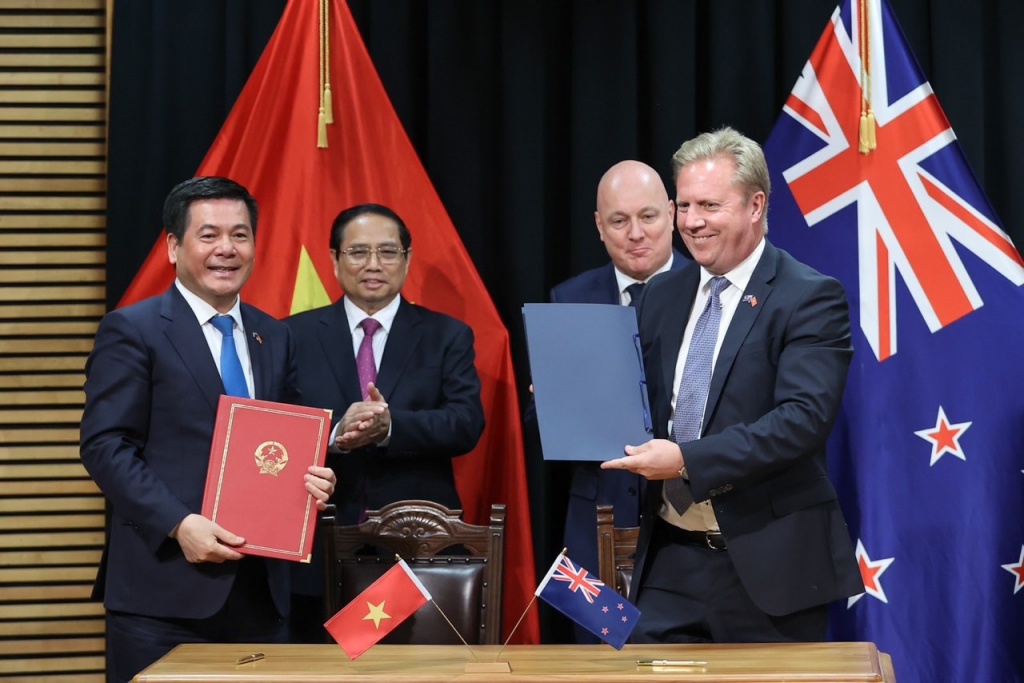Thủ tướng Chính phủ Việt Nam và Thủ tướng Chính phủ New Zealand chứng kiến lễ 