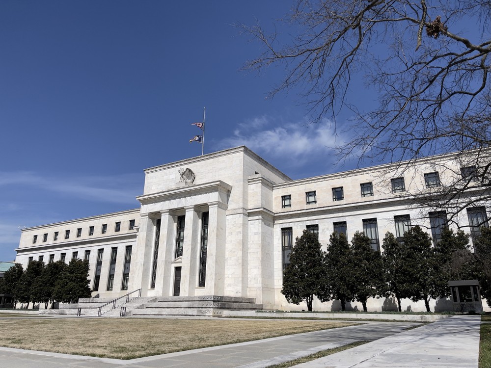 Trụ sở Cục Dự trữ Liên bang Mỹ (Fed) tại Washington, D.C. (Ảnh: AFP/TTXVN)