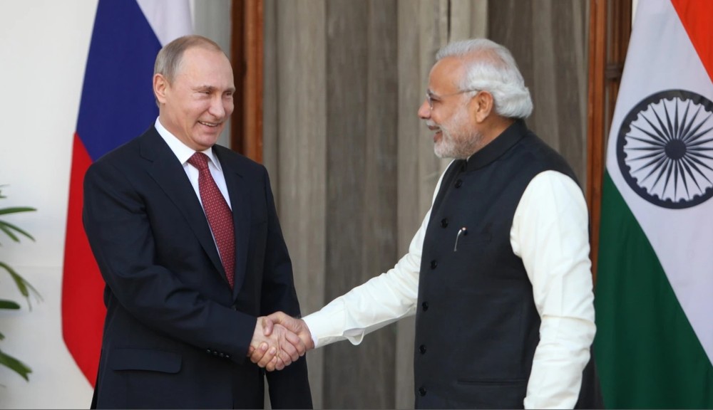 Thủ tướng Ấn Độ Narendra Modi (phải) và Tổng thống Nga Vladimir Putin. (Nguồn: AFP/Getty Images)