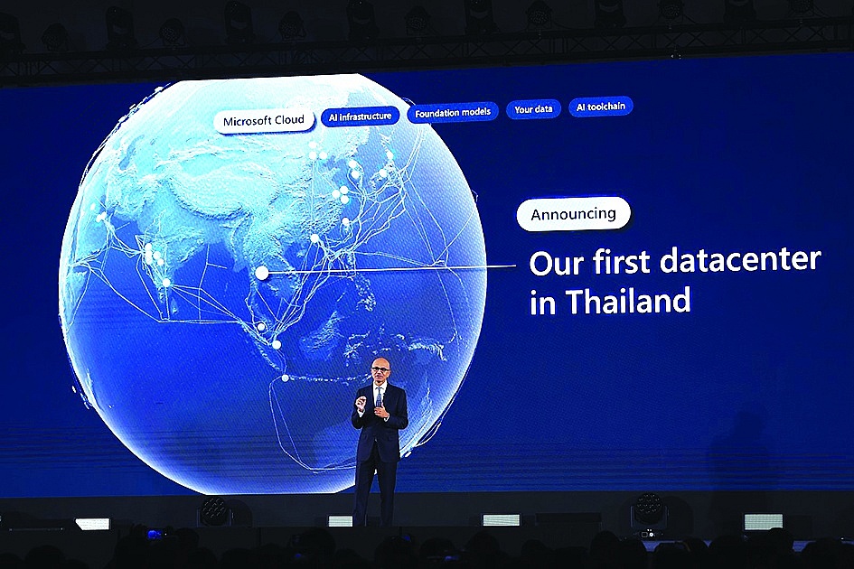 Giám đốc điều hành Microsoft, ông Satya Nadella công bố việc mở trung tâm dữ liệu mới tại Thái Lan