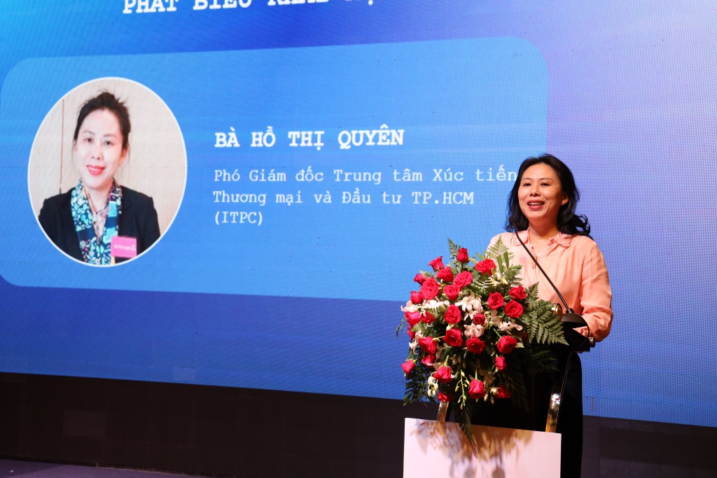 Bà Hồ Thị Quyên, Phó Giám đốc ITPC chia sẻ tại hội thảo