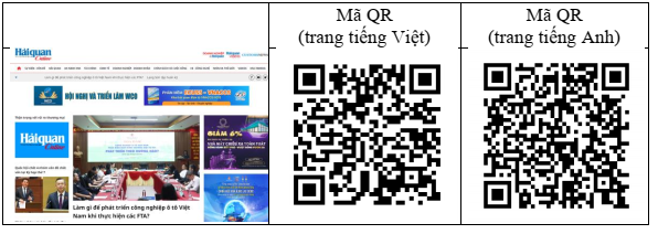 Truy cập 8 cổng, trang thông tin điện tử về hải quan, thương mại bằng mã QR