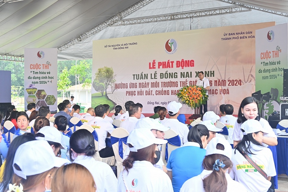 Ông Đặng Minh Đức - Giám đốc Sở TN&NT Đồng Nai phát biểu tại buổi lễ