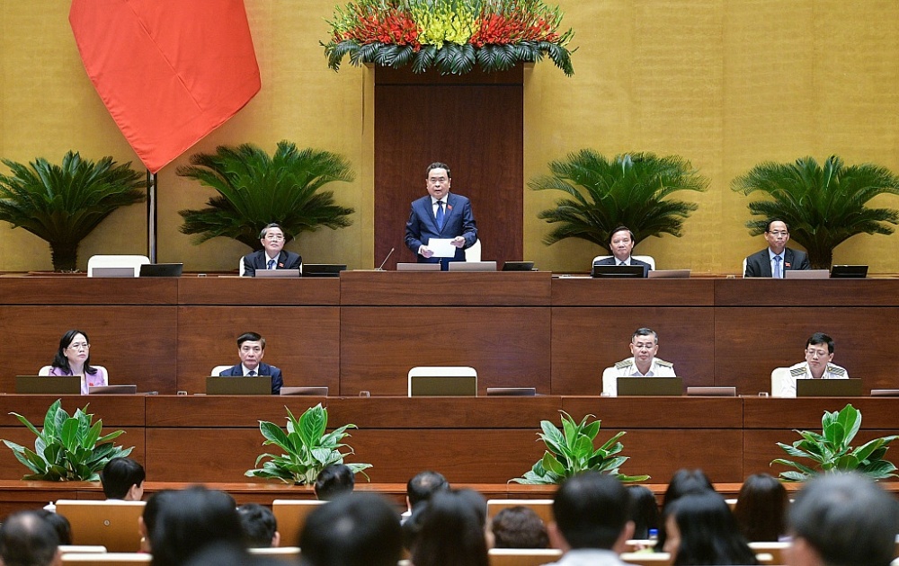 Chủ tịch Quốc hội Trần Thanh Mẫn phát biểu. Ảnh: Quochoi.vn