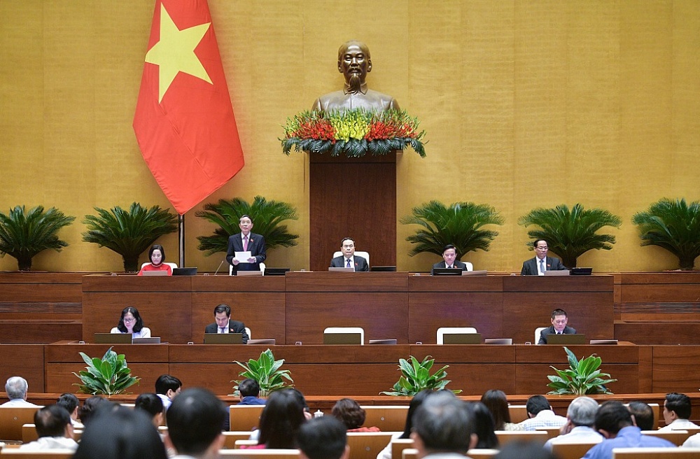 Phó Chủ tịch Quốc hội Nguyễn Đức Hải điều hành phiên họp. Ảnh: Quochoi.vn