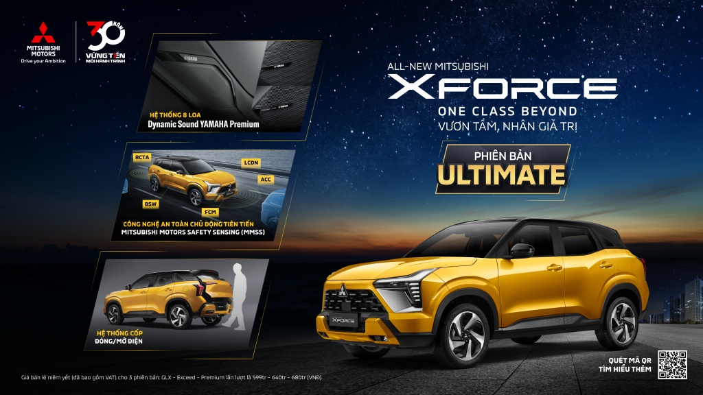 Mitsubishi Motors Việt Nam: Công bố giá bán chính thức của Xforce Ultimate