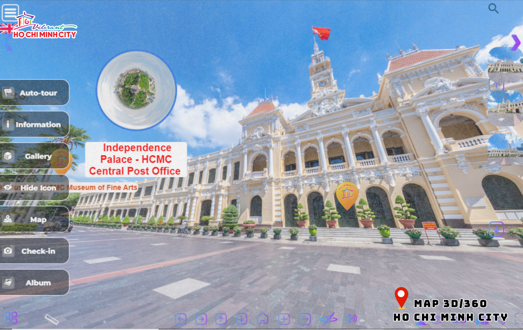 Bản đồ du lịch tương tác thông minh 3D/360 Thành phố Hồ Chí Minh. 	Ảnh: Sở Du lịch TPHCM