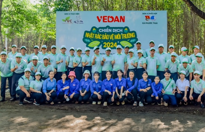 Vedan Việt Nam thực hiện chiến dịch "nhặt rác bảo vệ môi trường 2024"