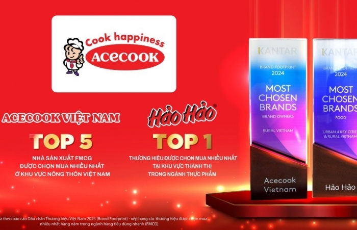Acecook VN và Mì Hảo Hảo giữ vững vị trí Top những thương hiệu FMCG được chọn mua nhiều nhất
