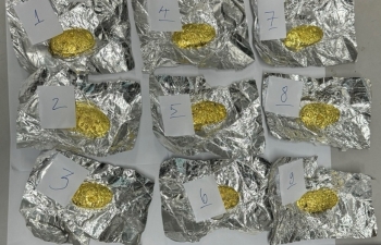 (PHOTO) Bắt giữ hơn 1,1 kg vàng tại cửa khẩu Lao Bảo