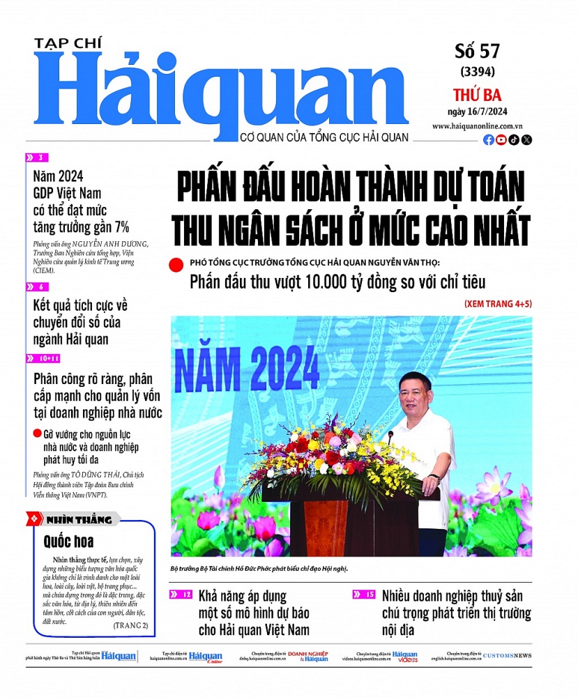 Những thông tin hấp dẫn trên Tạp chí Hải quan số 57 phát hành ngày 16/7/2024