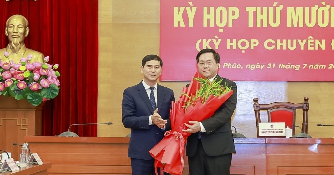 Ông Trần Duy Đông giữ chức Chủ tịch UBND tỉnh Vĩnh Phúc nhiệm kỳ 2021-2026