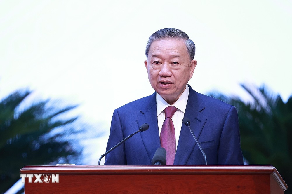 Tổng Bí thư, Chủ tịch nước Tô Lâm phát biểu. (Ảnh: Dương Giang/TTXVN)