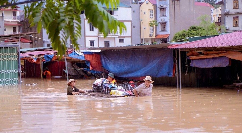 Ngập lụt xảy ra tại huyện Văn Lãng, tỉnh Lạng Sơn.