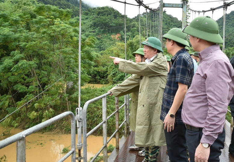 Phó Thủ tướng, Bộ trưởng Hồ Đức Phớc kiểm tra, chỉ đạo công tác phòng, chống mưa lũ tại Thái Nguyên, Bắc Kạn