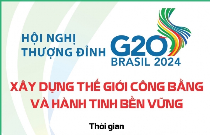 (INFOGRAPHICS) Hội nghị thượng đỉnh G20: Xây dựng thế giới công bằng và hành tinh bền vững