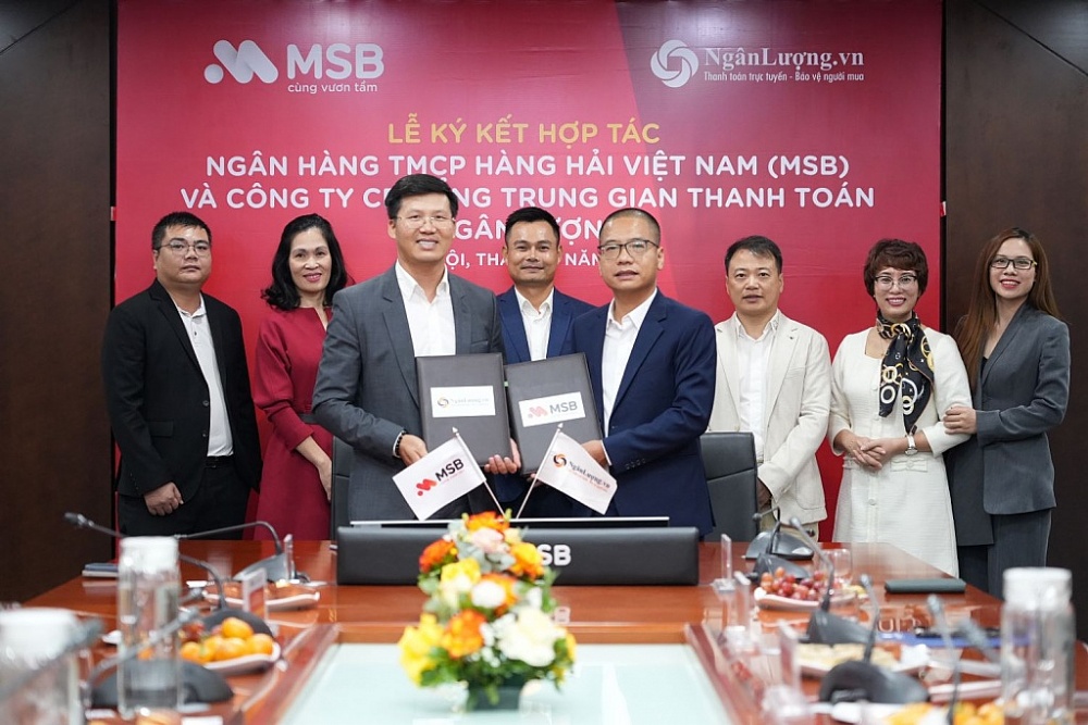 Đại diện MSB và Ngân Lượng tại lễ ký kết MOU