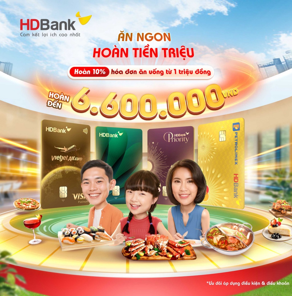 Thẻ tín dụng HDBank - Ưu đãi đa tầng, hưởng trọn niềm vui cuối năm!