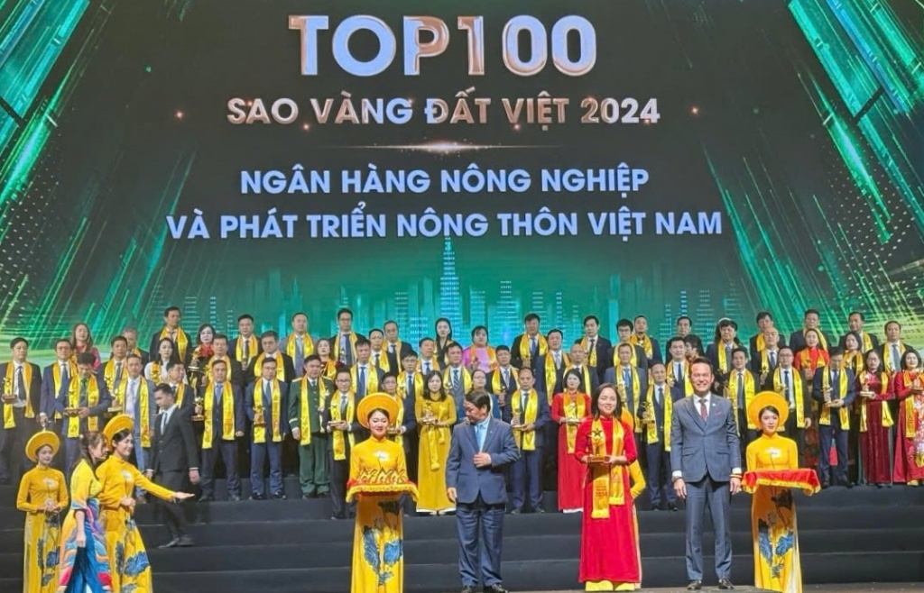 Agribank vinh dự đạt Giải thưởng Sao Vàng đất Việt năm 2024