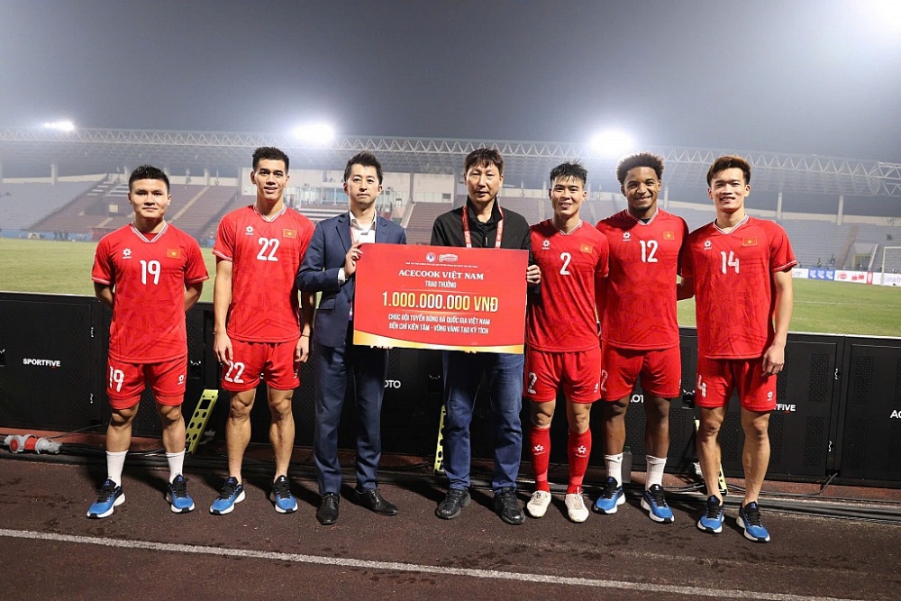 Acecook Việt Nam thưởng nóng 1 tỷ đồng khi đội tuyển Việt Nam vào chung kết ASEAN Cup 2024