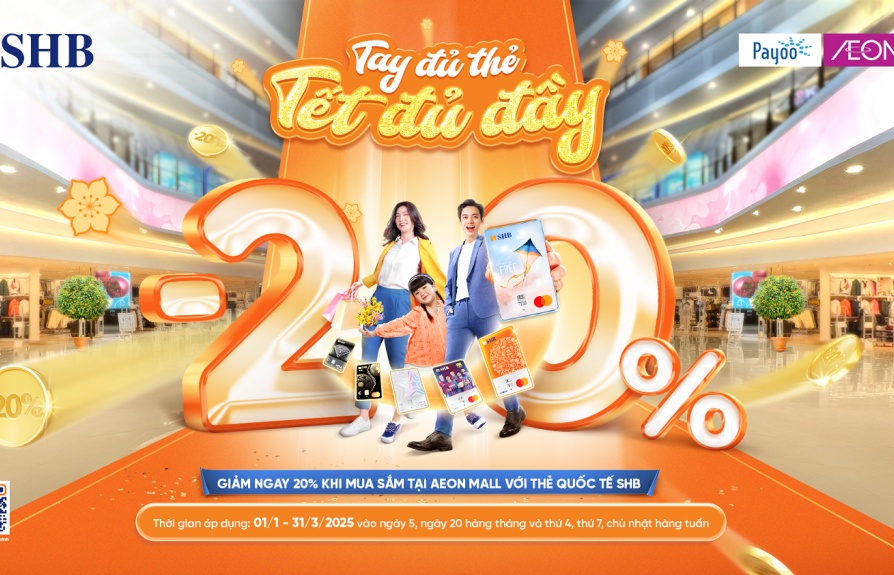 Siêu ưu đãi tại Aeon Mall dành cho chủ thẻ quốc tế SHB