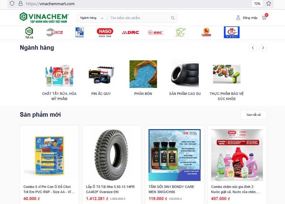 Ra mắt sàn thương mại điện tử VinachemMart