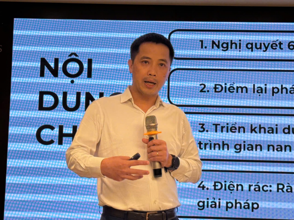 Ông Đậu Anh Tuấn chia sẻ với doanh nghiệp về Nghi6 quyết 